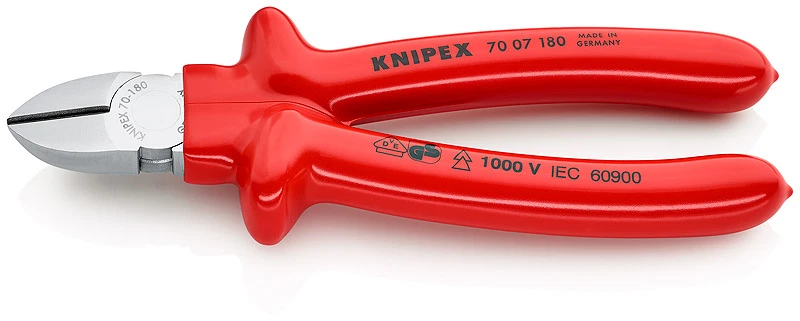 Knipex 70 07 180 S Range VDE Fully Insulated Diagonal Side Cutters 180mm 21455