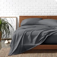 New Ultra Soft Queen 4PC Gray Bed Sheets Microfiber Hotel Quality Hypoallergenic