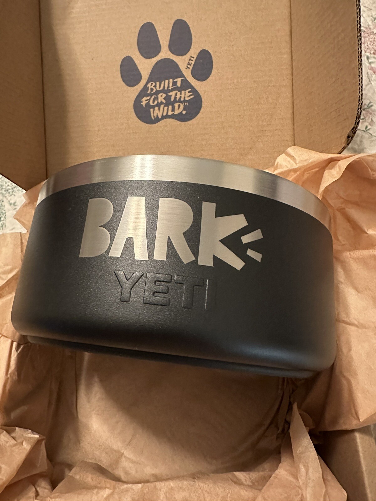 Yeti Boomer 4 cup 32 oz Bark Dog Bowl Black Super Chewer Sealed Free Shipping