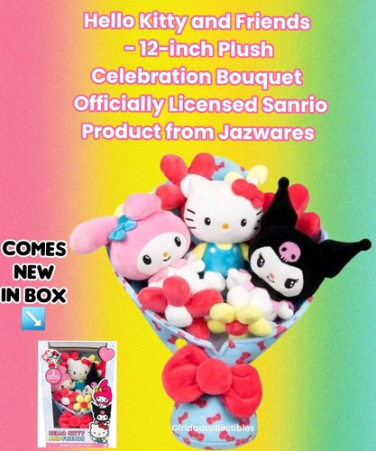 Hello Kitty and Friends - 12-inch Plush Celebration Bouquet 9 Plush Included NIB