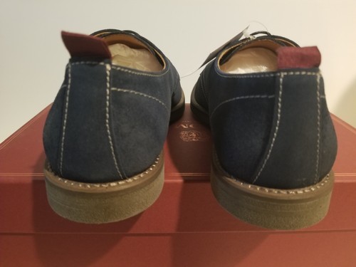 NEW Bruno Magli SAL WATER RESISTANT NAVY SUEDE DERBY Men's Shoes Size 11 M/ 44 - 第 6/9 張圖片