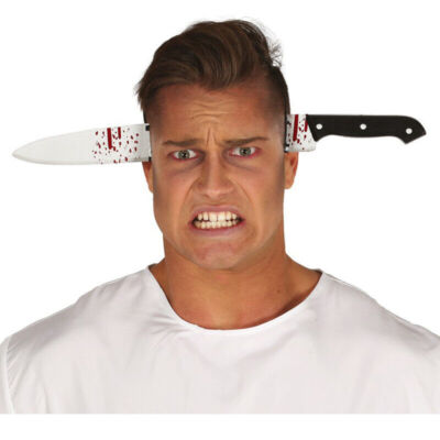 Set Fasce Horror Per Halloween - 3 Fascie Con Coltelli/Forbici + 30 Tatuaggi Adesivi, Per Costumi E Feste A Tema