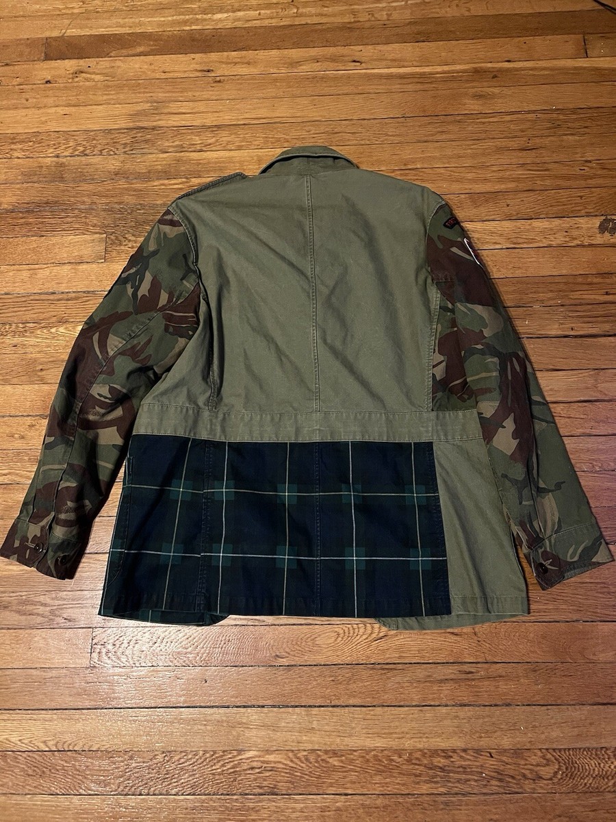 Polo Ralph Lauren Canvas Camo Tartan Military Patchwork Jacket