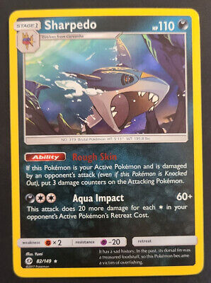 Pokémon SHARPEDO 82/149 Holo Rare Sun & Moon - Near Mint Pokémon SHARPEDO 82/149 Holo Rare Sun & Moon - Near Mint