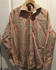 Tailorbyrd stripe L mens bright long sleeve shirt top