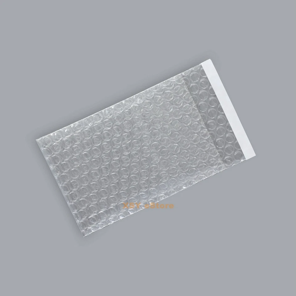 1000 PCS Small Bubble Bags 2.5" x 3" Inches_65 x 80+20mm Clear Packing Pouches - Image 2 of 4