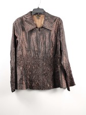 Vintage Jerryt Leopard Print Bejeweled Zip Jacket Womens Plus Size 1x