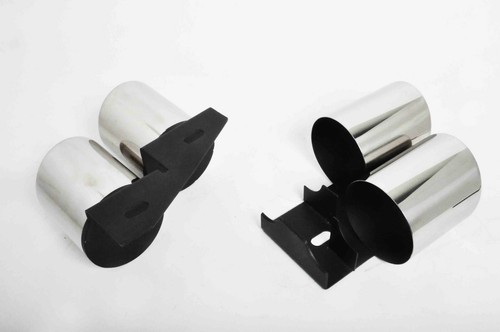 2 Auspuffblende Umbau Edelstahl Duplex passen für Audi A4 B8 B9 TFSI TDI AB3691 - Afbeelding 11 van 14