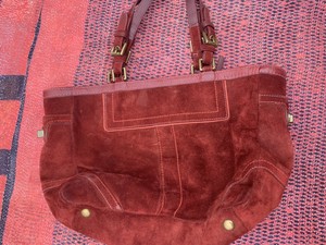 coach suede purse