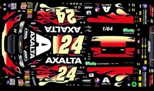  24 Jeff Gordon AXALTA Chevy 1/64th HO Scale Slot Car Waterslide Decals