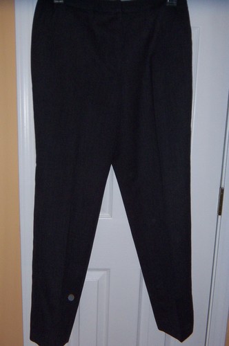 Ladies David N Charcoal Gray Lined Wool 