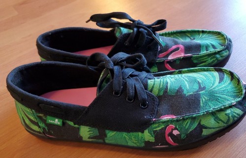 MENS SANUK HAWAIIAN FLORAL CANVAS 