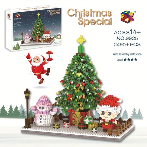 2490 piezas Bloques de construcción de árbol de Navidad ladrillo niño juguete educativo modelo regalo de Navidad - Imagen 7 de 9
