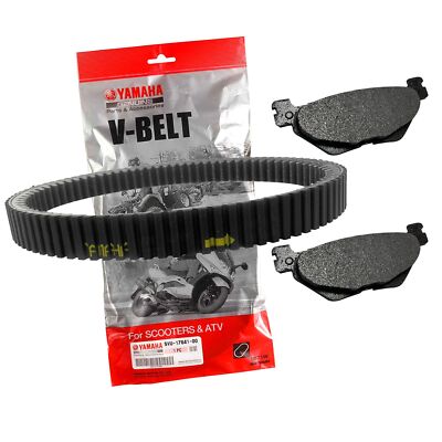 Variator Belt Genuine Yamaha + Rear Brake Pads for Tmax 500 from 2004 to 2011
