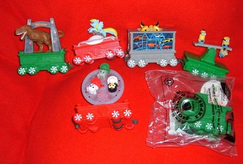 McDonalds Happy Meal Toy Holiday Express Train Lot of 6 Cars 2017 Caboose NIP