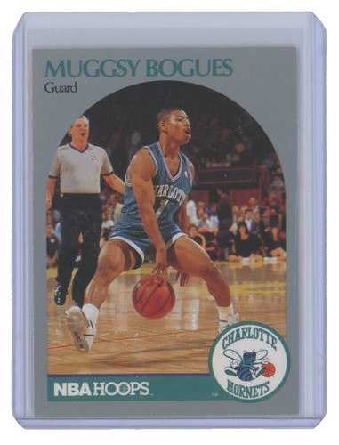 MUGGSY BOGUES 1990-91 NBA Hoops Basketball #50 Charlotte Hornets