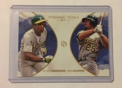 Rickey Henderson & Mark Mcgwire #AW2A Blau Version Ssp Dynamisches Duals 2018