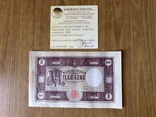 BANCONOTA REPUBBLICA SOCIALE LIRE 1000 GRANDE M B.I. 1 8 1944 NC qBB