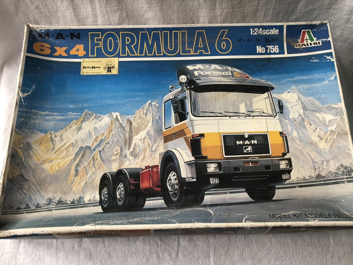 Maquette Italeri 1/24 - Camion MAN Formula 6 6x4 (Incomplet) Pour Pièces Ou Collection