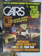BACK ISSUE HI-PERFORMANCE CARS MAGAZINE APRIL 1974, Z/28 HISTORY, CUSTOM VANS, 
