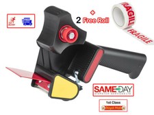 New Strong Hand Tape Gun Dispenser + 2 Free Rolls of Fragile Tape 48MM X 66M
