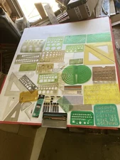 Vintage Drafting Templates Pickett, Brunning, Rapidesign, Timesaver, Beroi