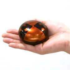 Makie Awase Checked Four Seasons Small Keepsake Urn for Human Ashes Lacquer