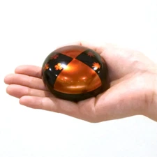 Makie Awase Checked Four Seasons Small Keepsake Urn for Human Ashes Lacquer 