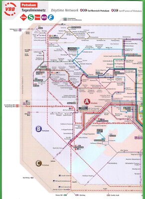 Stadtwerke Potsdam - Bus Straßenbahn & Bahnkarte - Streckenliste & Tarife - Deutschland Dez 2023