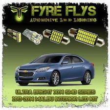White LED interior lights package kit for 13-14 Malibu 7 pcs 3014 series SMD