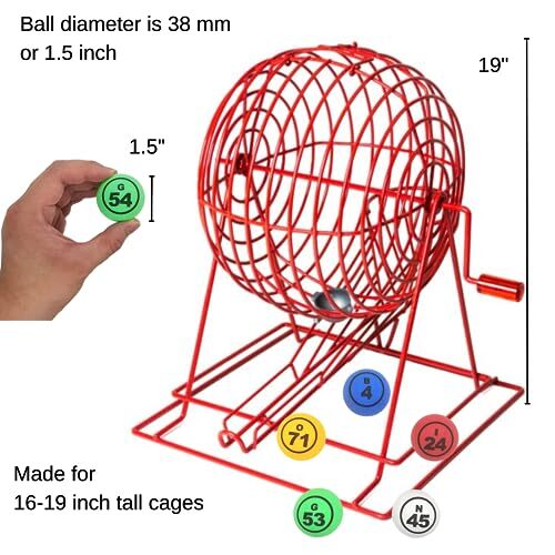 Professional Bingo Game Set with Extra Large Bingo Cage (19” High