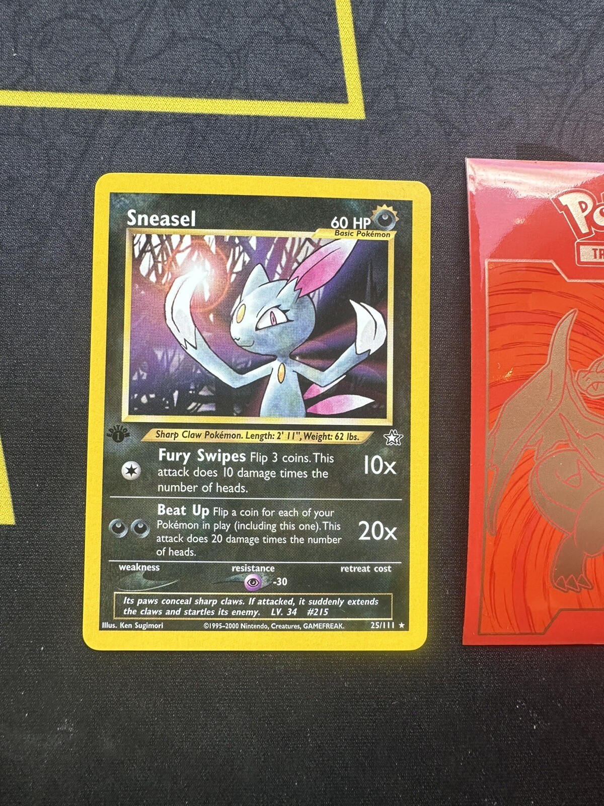 Pokémon Card Sneasel 25/111 Neo Genesis 1st Edition Rare Sugimori 302💎NM +💎