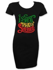 I Shot The Sheriff Reggae Short Sleeve T-Shirt Dress - Rasta Bob Marley