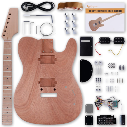 DIY TL Style Electric Guitar Kits Roasted Maple Neck and Maple Fingerboard - Mah