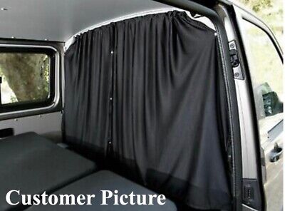 VW Transporter T5 T5.1 T6 CAB DIVIDER Blackout Curtain BLACK