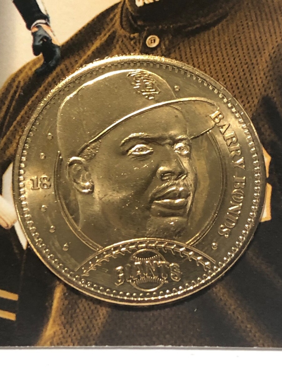 キュリオ BEST BANG! BEST OF CURIO 1997-2000 1997 Pinnacle Mint Collection Barry Bonds Gold Plate Coin + Card