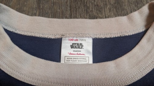 Hanna Andersson Boys Size 130 US 8 Pajama Set Star Wars Mandalorian Hearts - Picture 2 of 3