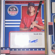 Panini 2023 USA Baseball Stars & Stripes Talan Bell USNTDP #NTDP-TB Autograph