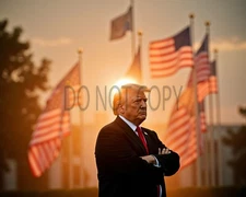 Donald  Trump American Flag AI Generated Photo MAGA President, USA 8X10 Print