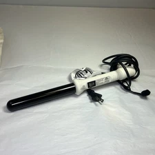 L'ange Hair Curling Wand HT015B Lange Curling Iron 1 Inch Titanium White