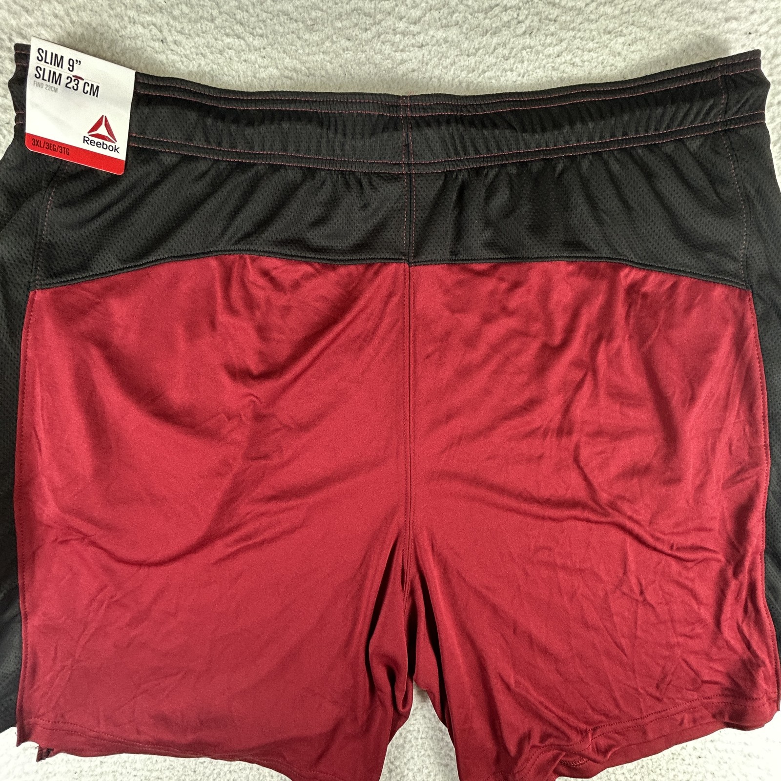 Reebok Shorts Mens 3XL Red Black Slim 9 Inch Athletic Performance Training Logo thumbnail 9