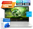 HP Laptop Computer 15.6" Intel i3 FHD 12GB RAM&256GB SSD Win 11 Pro Office 2024