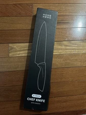 Home Hero 8 Inch Chef Kitchen Knife with Sheath Stainless Steel Blade Black New