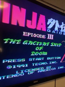 Ninja Gaiden III (Nintendo NES 1991) Tested - Authentic - Cartridge *See Desc