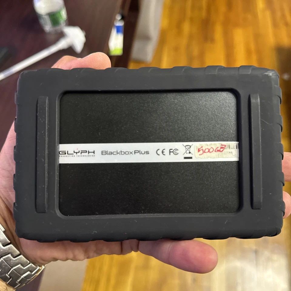External 500GB  HDD Drive - Glyph Blackbox Plus USB Type C Portable Rugged - Image 2 of 4