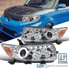 Clear Fits 2008-2010 Scion xB LED Halo Projector Headlights Lamps Left+Right