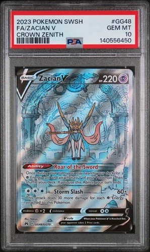 Zacian V GG48/GG70 - Crown Zenith: Galarian Gallery Holo (PSA 10)