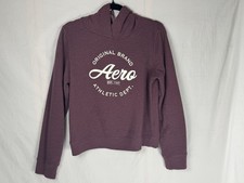 Aeropostale Aero Athletic Dept Burgundy Graphic Hoodie Women  s Medium Pullover
