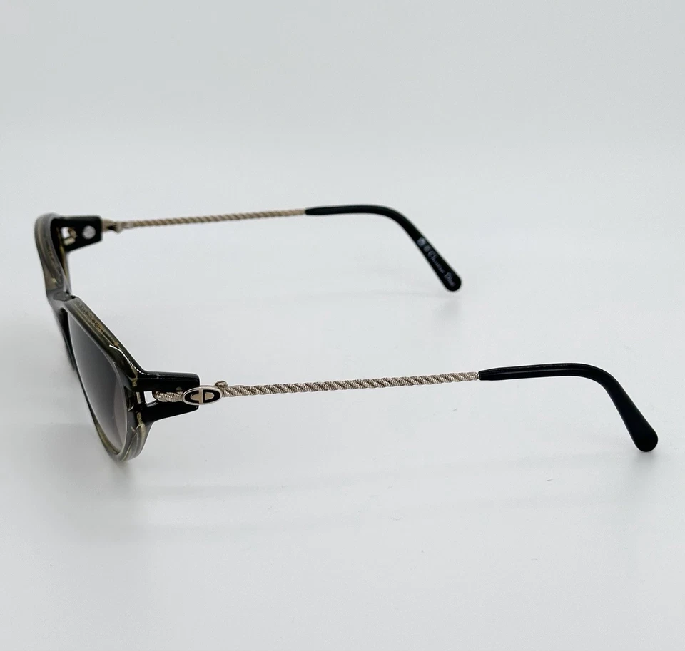 Gafas de sol vintage Deadstock Christian Dior 2553 ojo de gato ¡mancha negra/dorada!! Foto 3 de 4