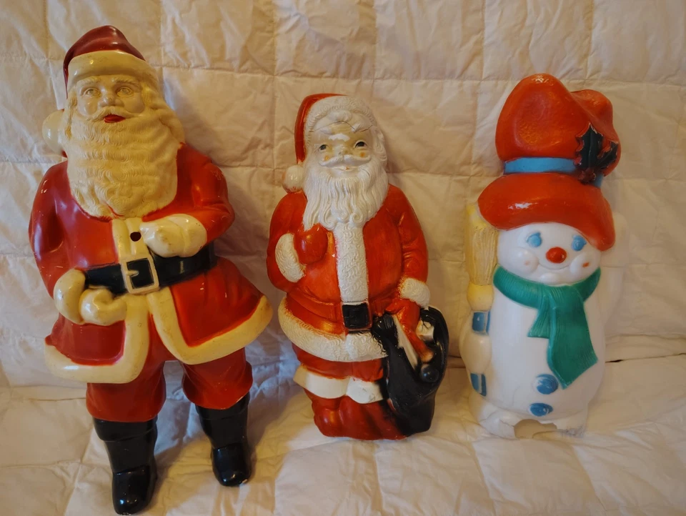 Lot Of 8 Vintage MCM Christmas Holiday Tabletop Blow Molds - 50s, 60s, 70s, 80s - Image 2 of 4